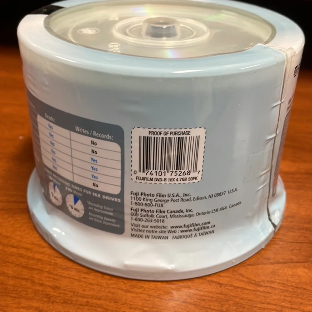 Fujifilm DVD -R 50 Disc 120 Minutes 4.7 GB